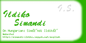 ildiko simandi business card